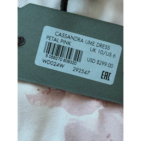 New Allsaints Cassandra Ume Petal Pink Dress Size 6 Retails $299 - Picture 7 of 8